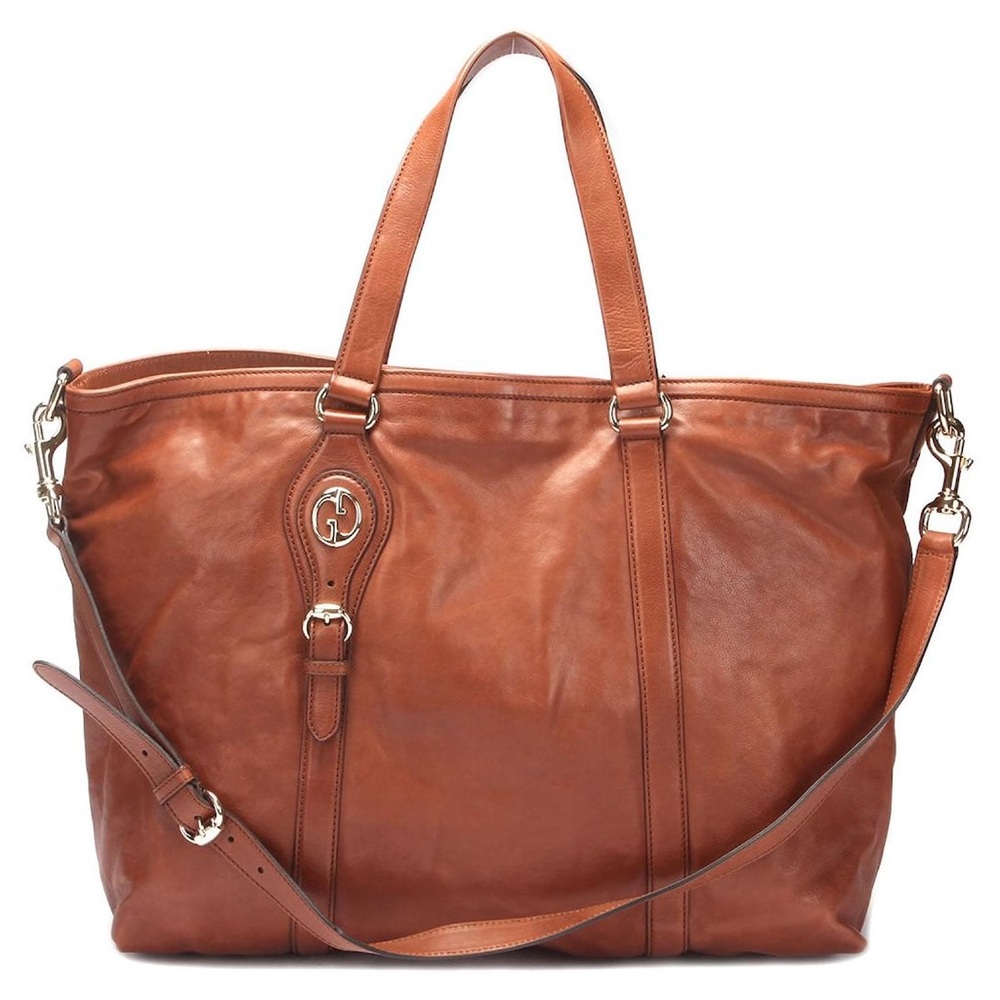 Gucci Brown Leather Tote Bag